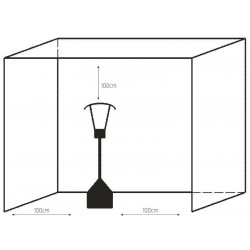 Estufa negra para exterior con regular de temperatura de Metal Works.